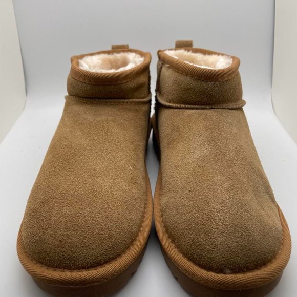 CUSHIONAIRE Women's Cozy pull on boot CHESTNUT 7 - Picture 3 of 6